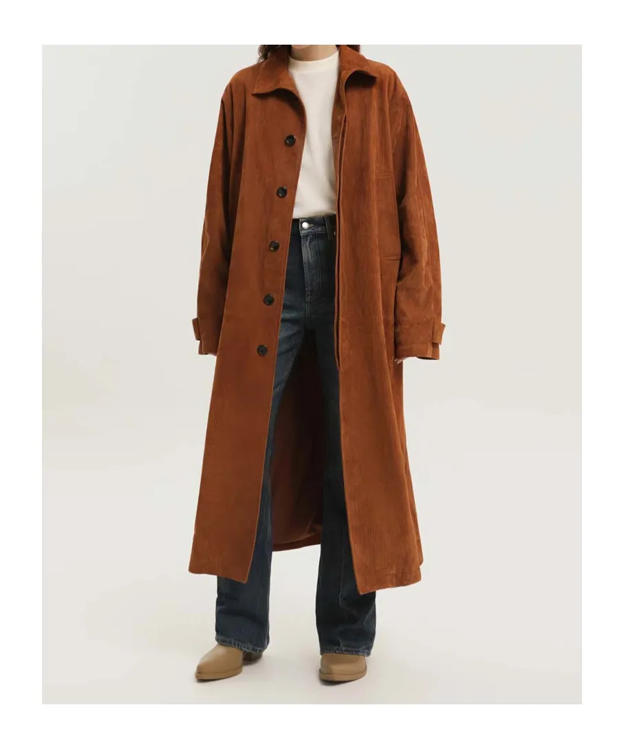 Leather Ribbed Makintosh