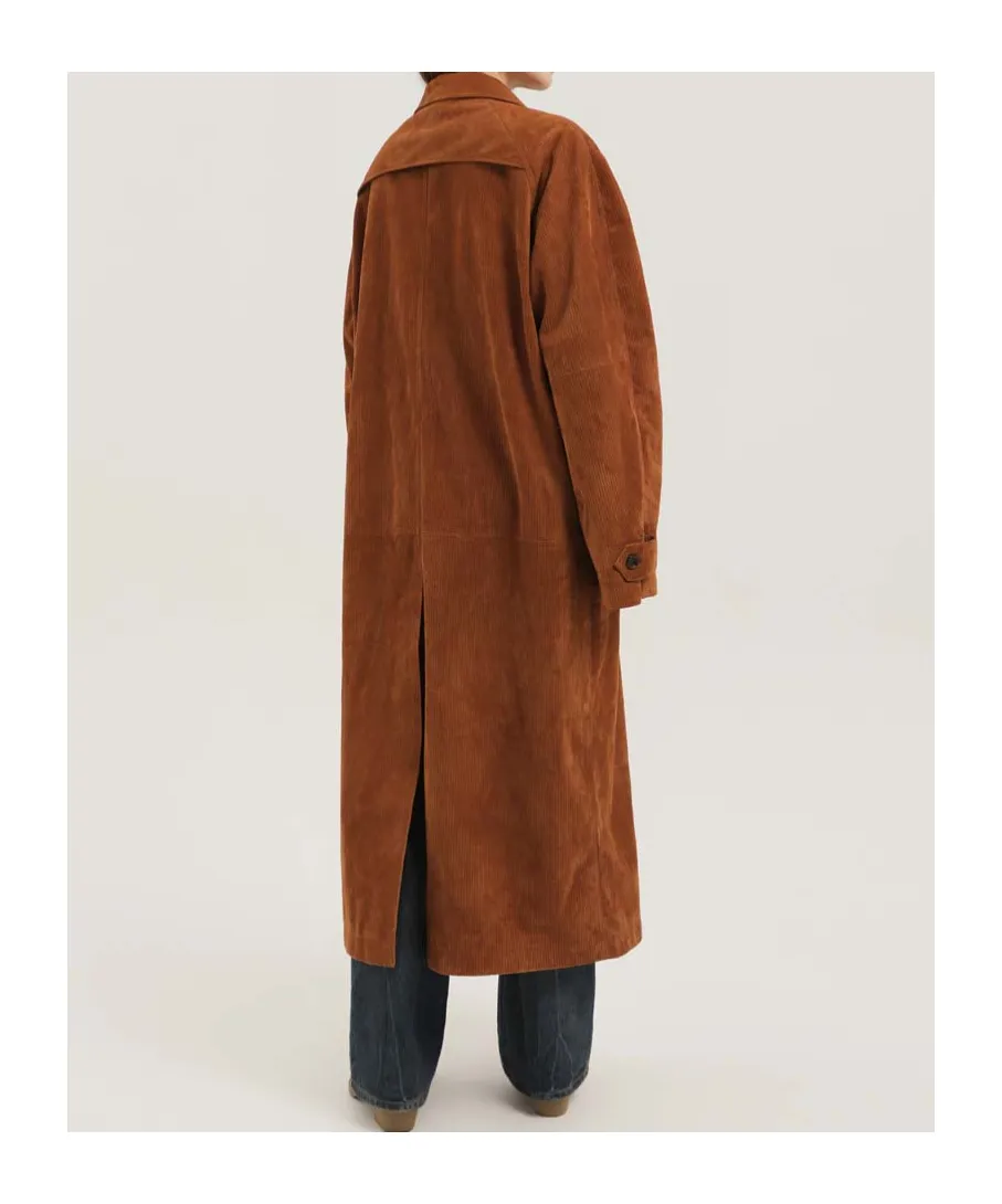 Leather Ribbed Makintosh