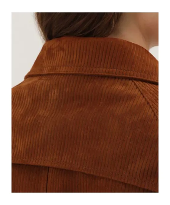 Leather Ribbed Makintosh