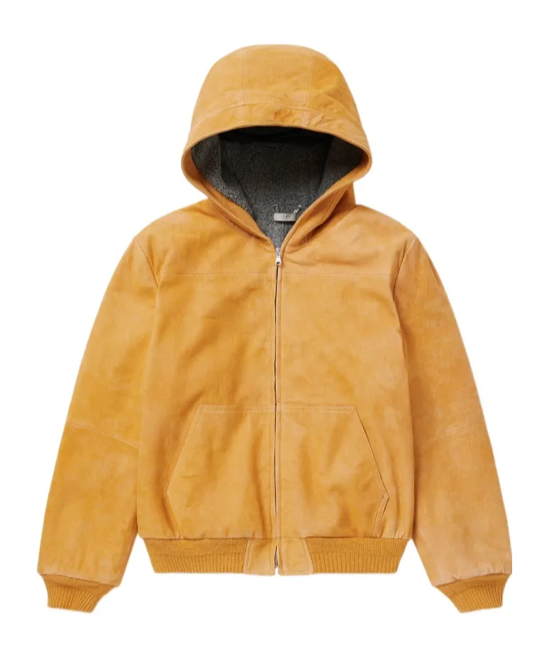 Leather Hoodie Zip Up