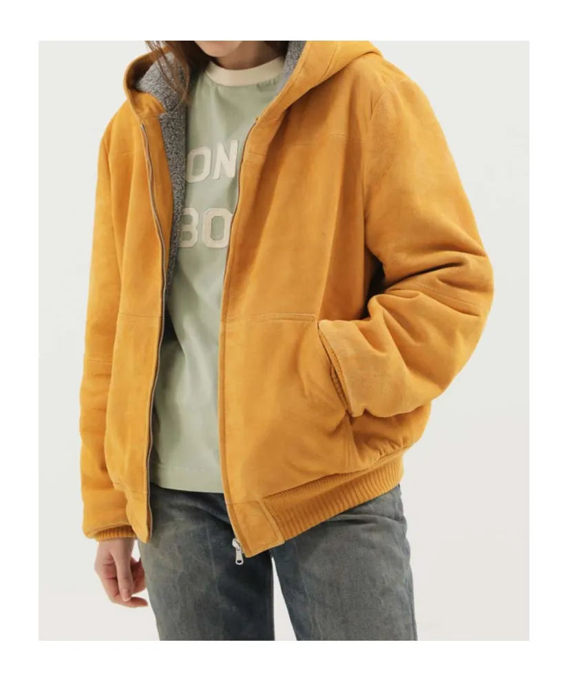 Leather Hoodie Zip Up