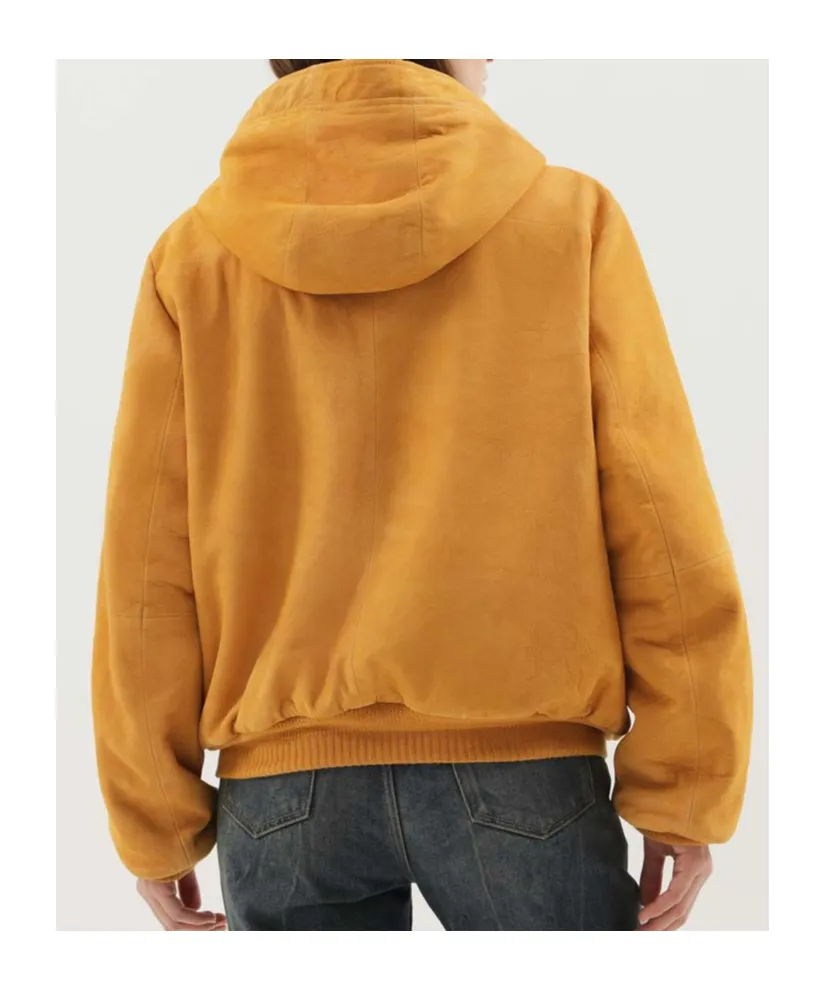 Leather Hoodie Zip Up