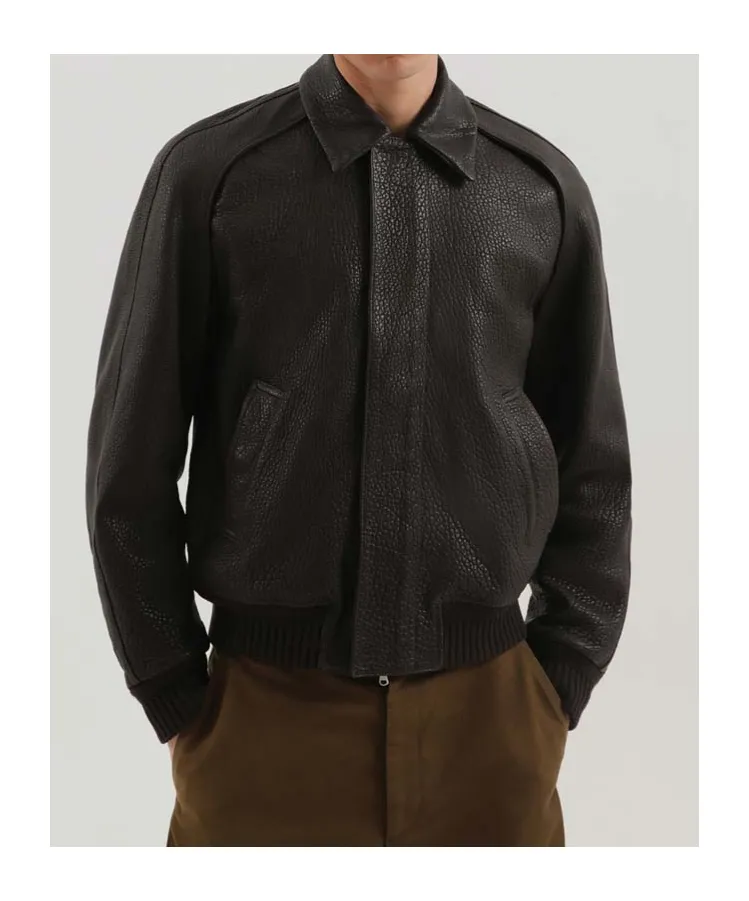 Press-Stud Leather Jacket