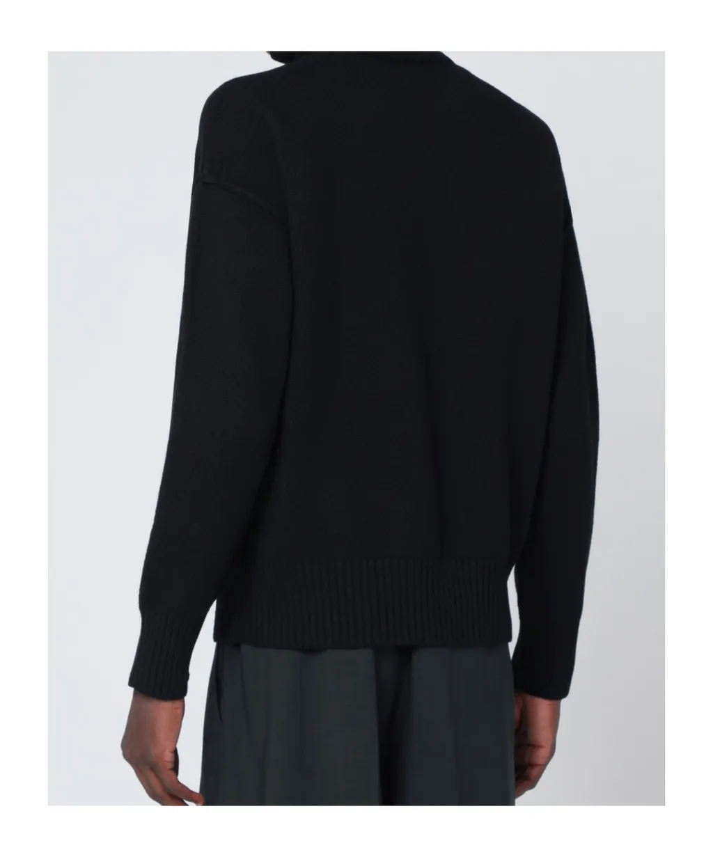 Ami Paris Ami De Coeur Funnel Neck Sweater