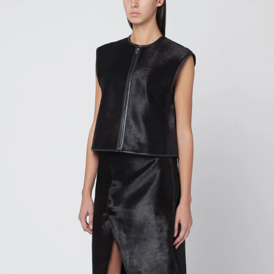 Ampas Vest In Pony-Effect Leather