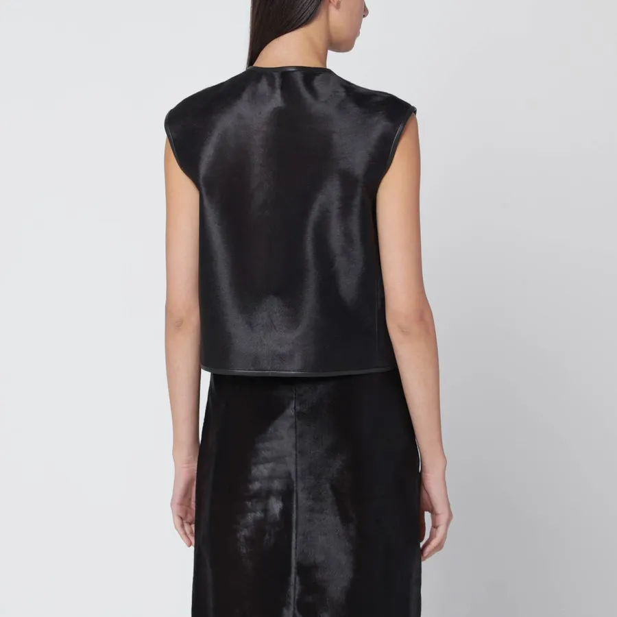 Ampas Vest In Pony-Effect Leather