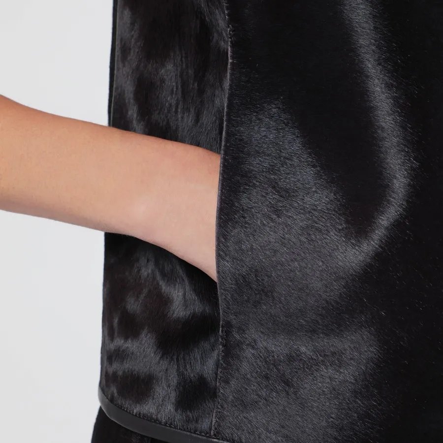 Ampas Vest In Pony-Effect Leather
