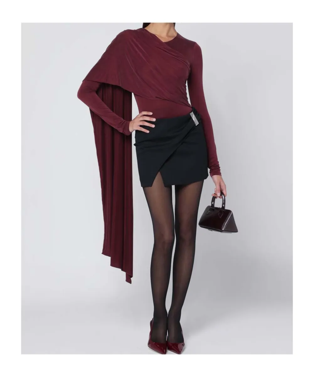 The Andamane Draped Long-Sleeved Bodysuit