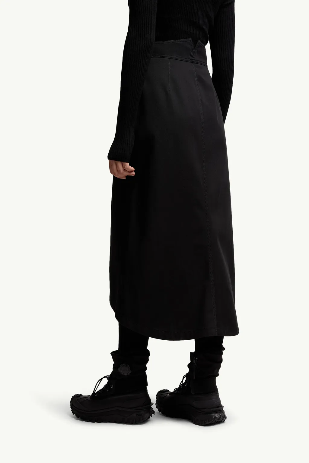 Moncler X Ee72 By Edward Enninful Gabardine Midi Skirt