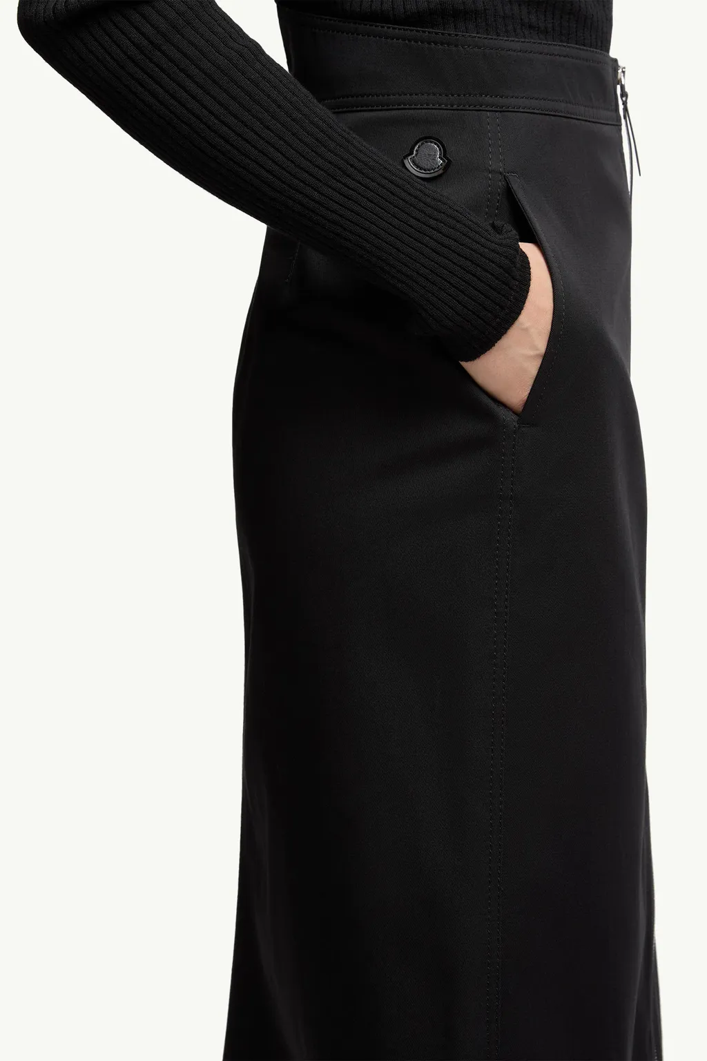 Moncler X Ee72 By Edward Enninful Gabardine Midi Skirt