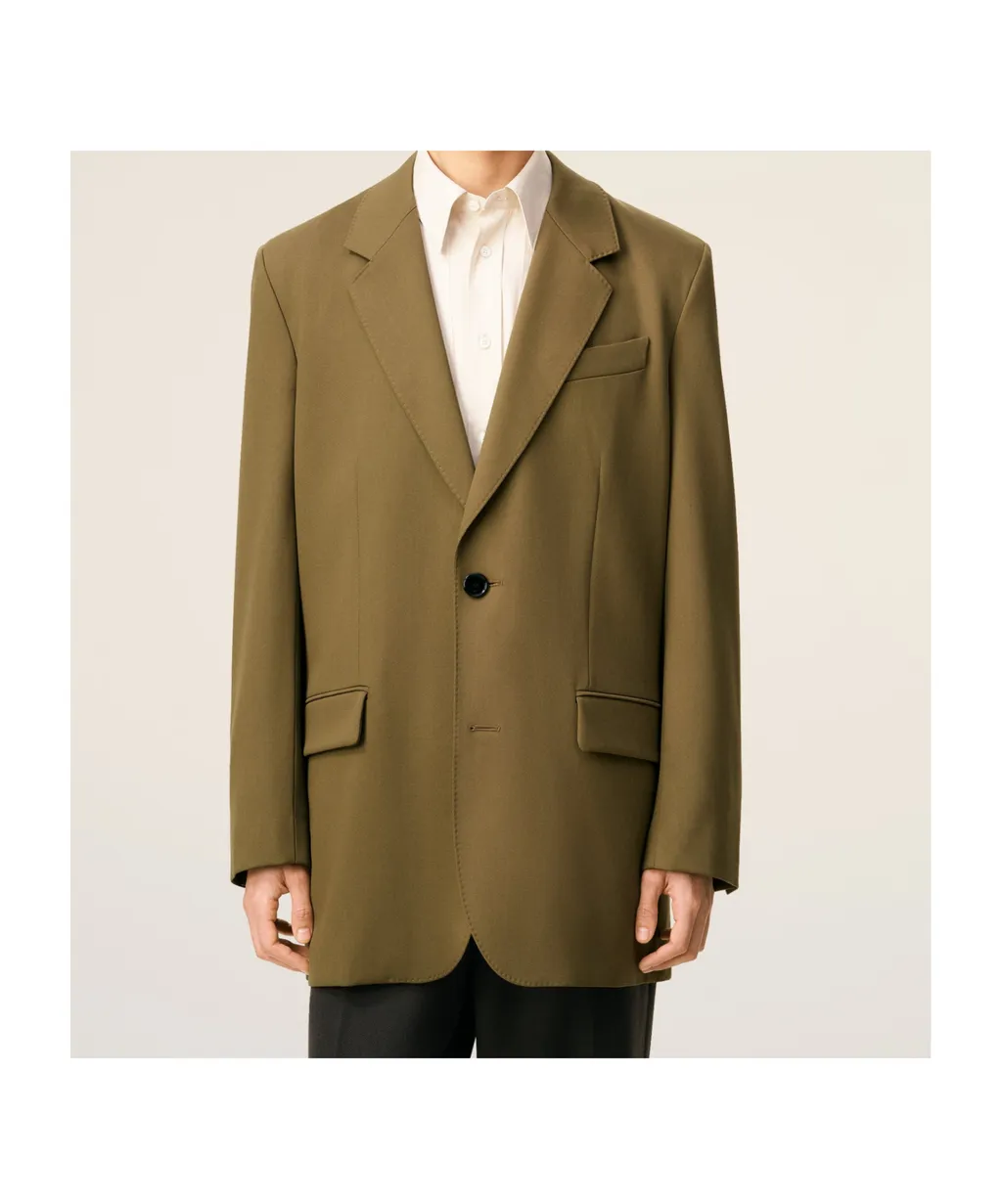 Wool Long-Sleeved Blazer