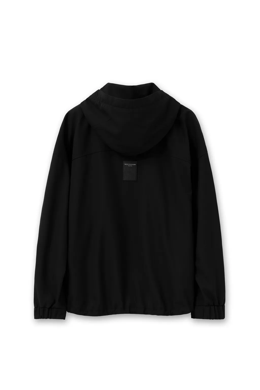 Black Hooded Wool Jacket