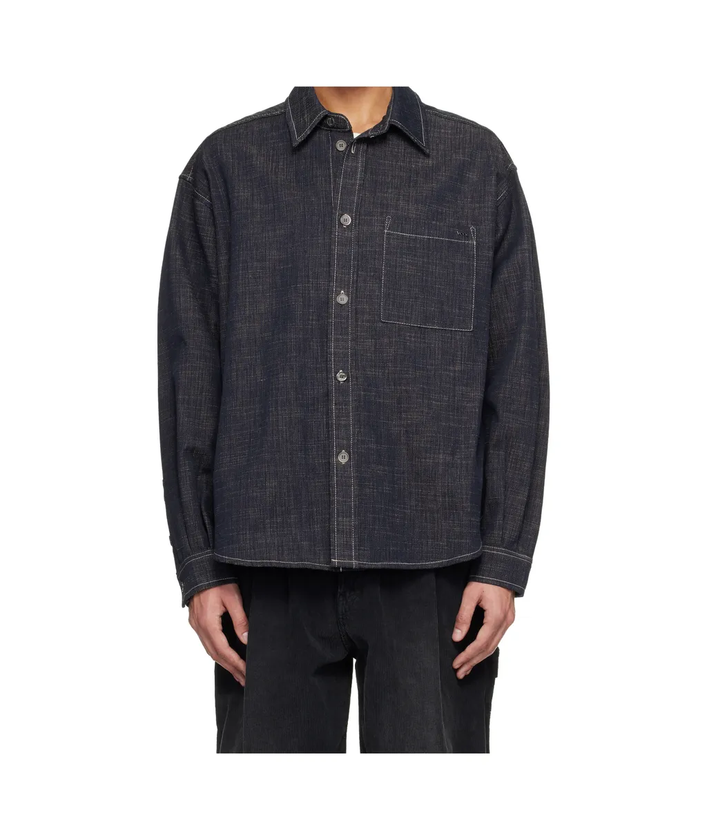 Long-Sleeved Denim Shirt