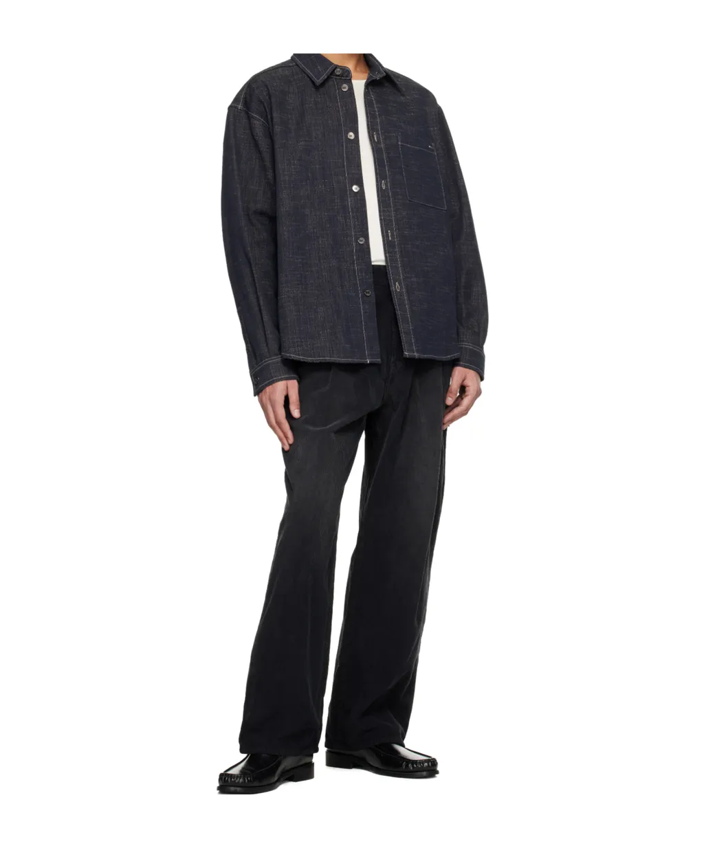 Long-Sleeved Denim Shirt