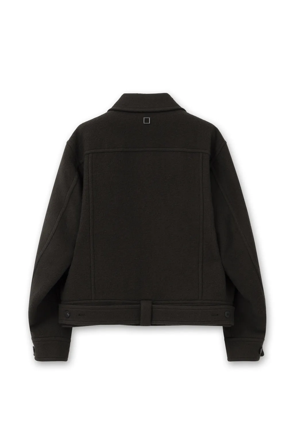 Brown Belted Zip-Up Jacket