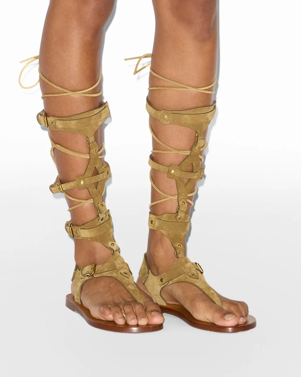Nensi High-Top Leather Sandals