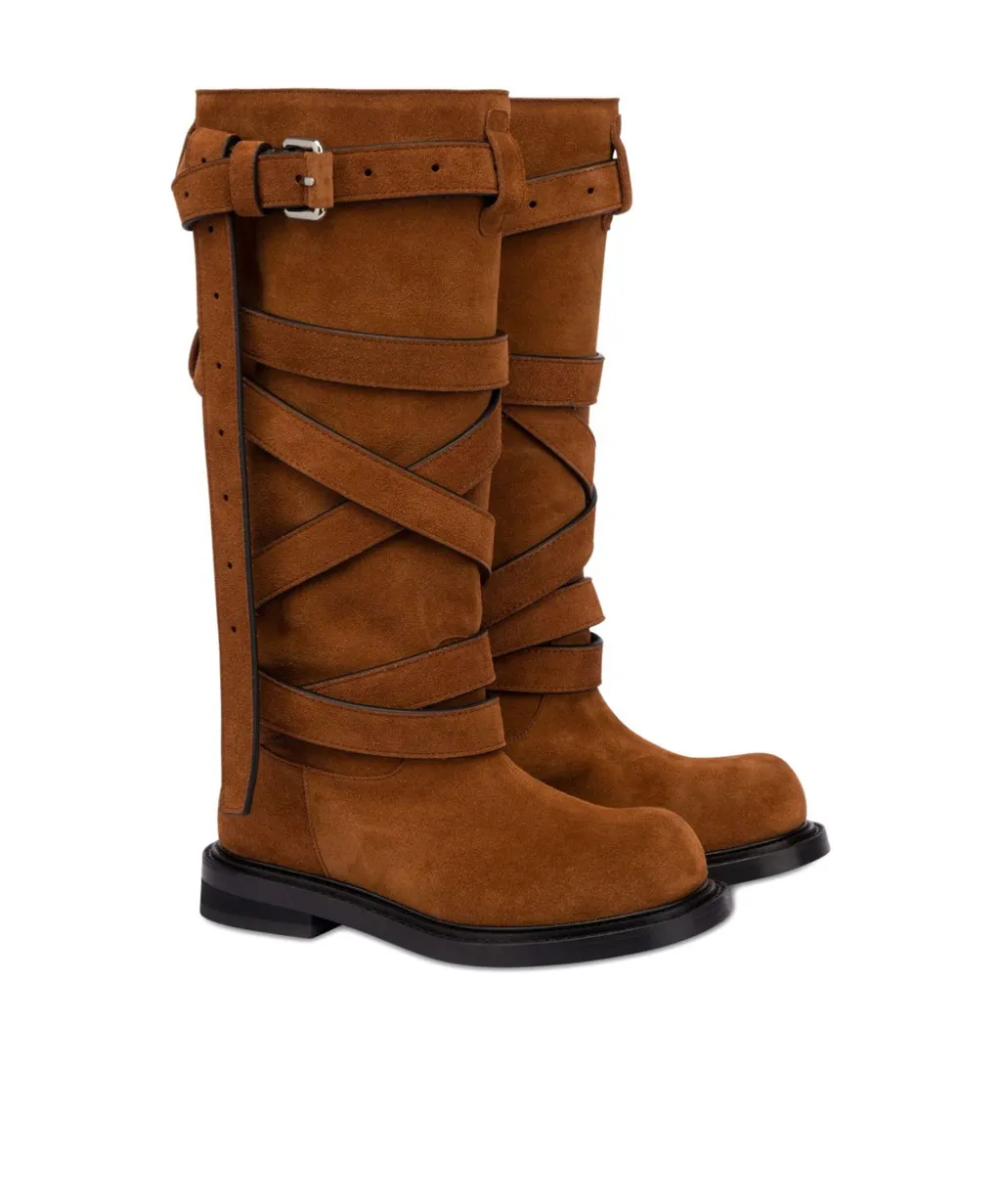 Suede Biker Boots