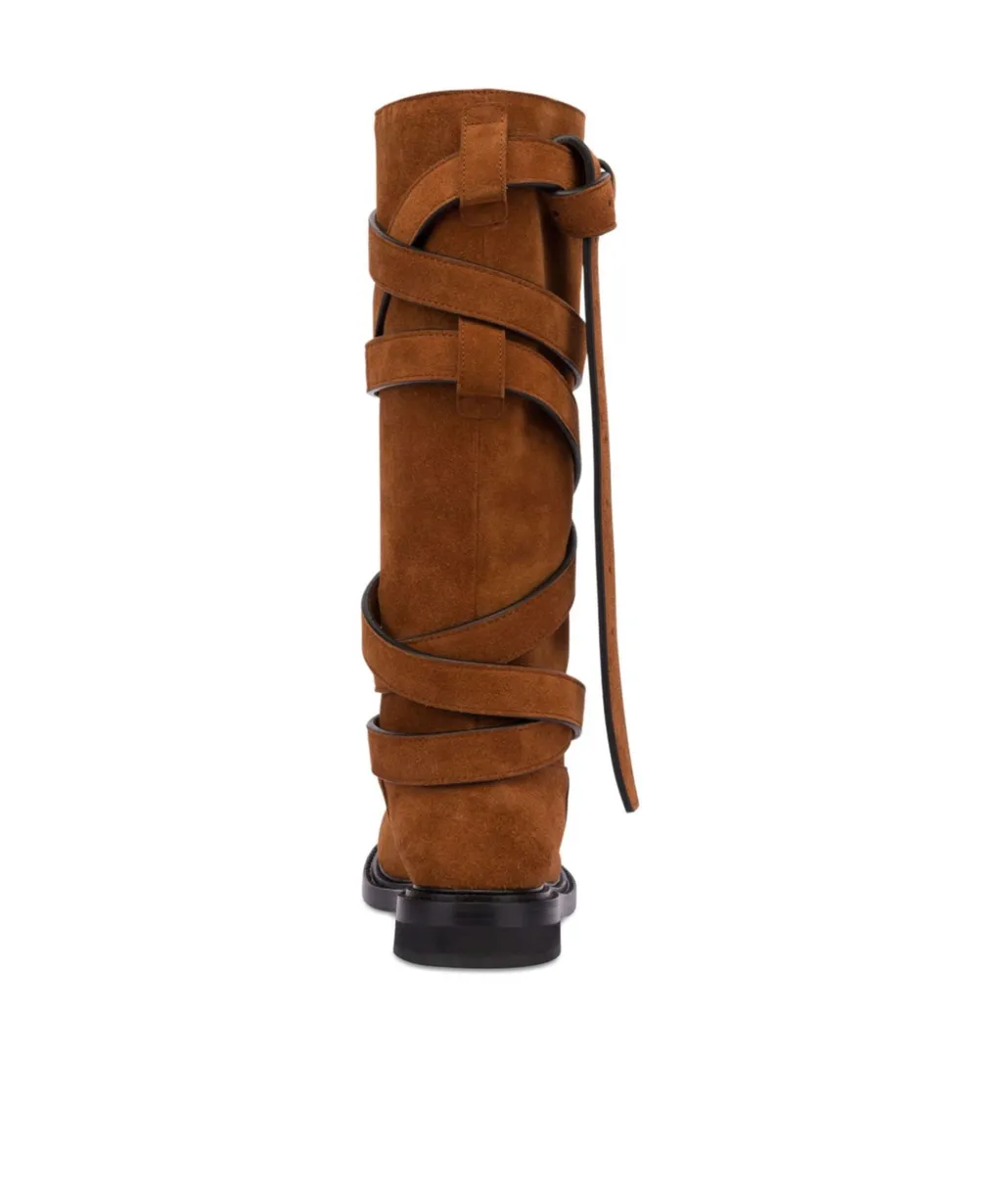 Suede Biker Boots