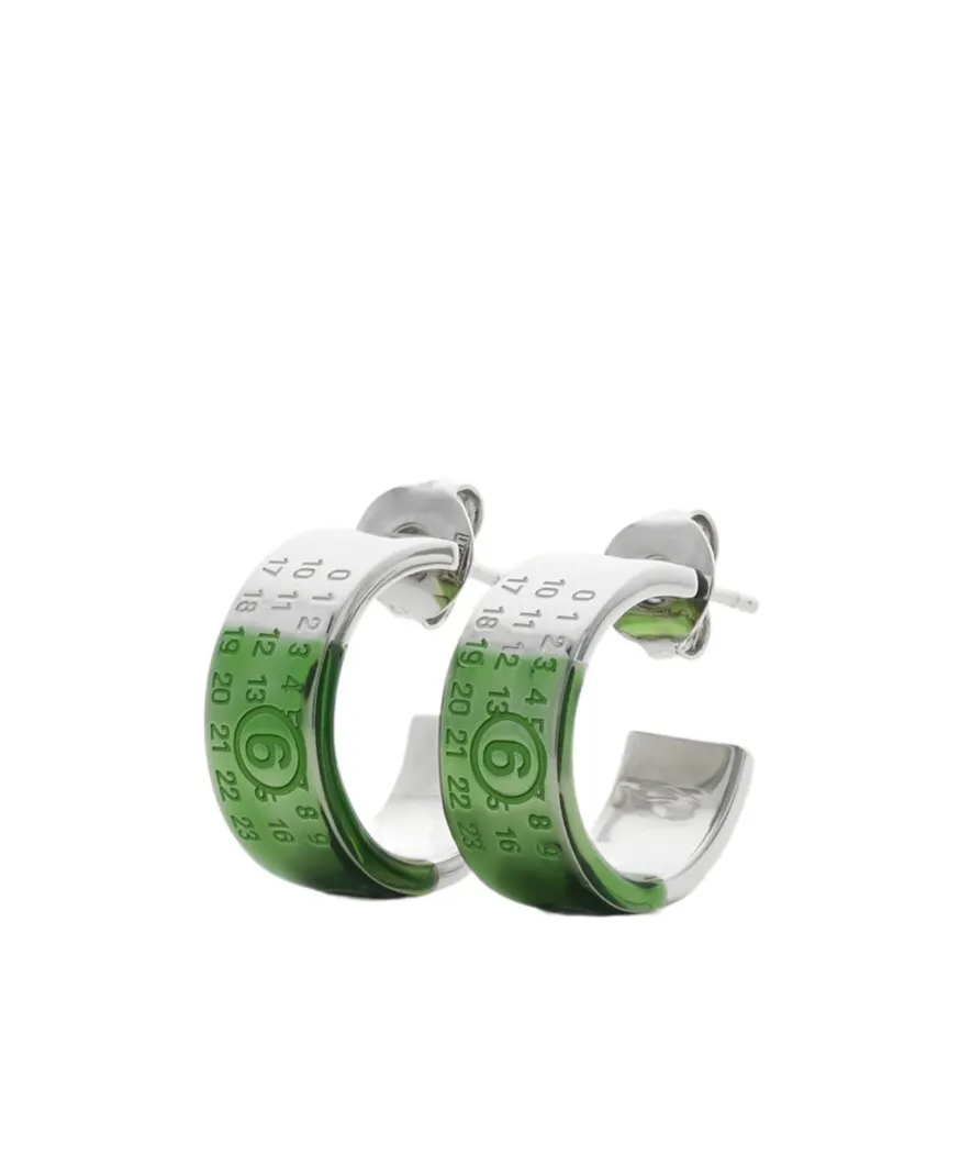 Numeric-Engraved Signature Earrings