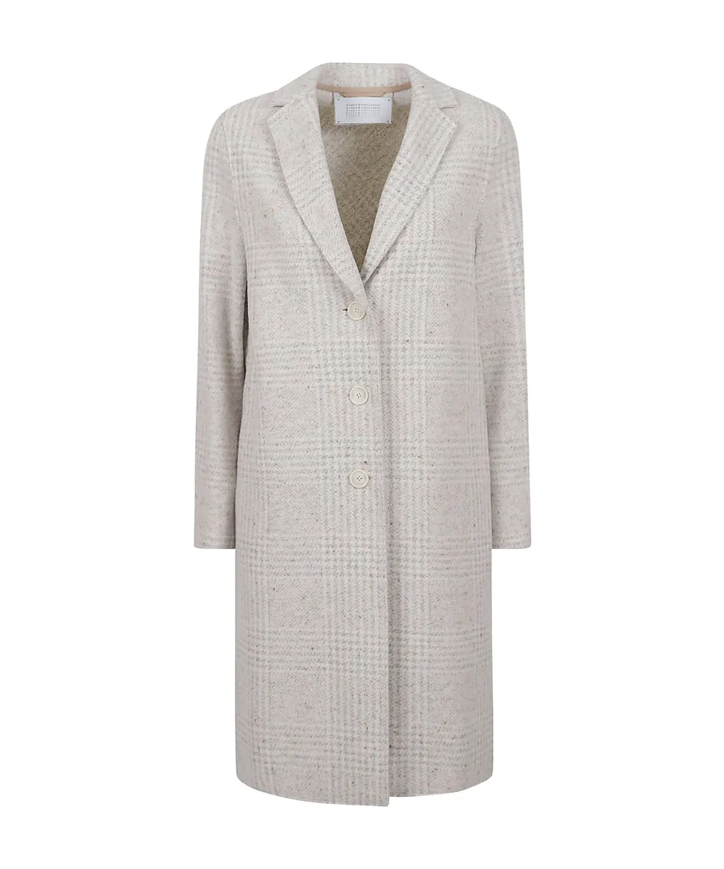 Harris Wharf London Plaid Button-Up Coat