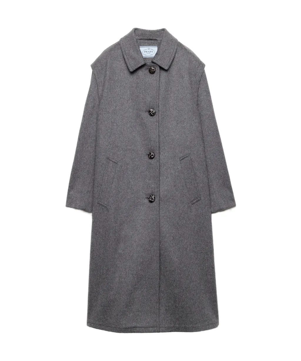 Single-Breasted Double Loden Cloth Coat