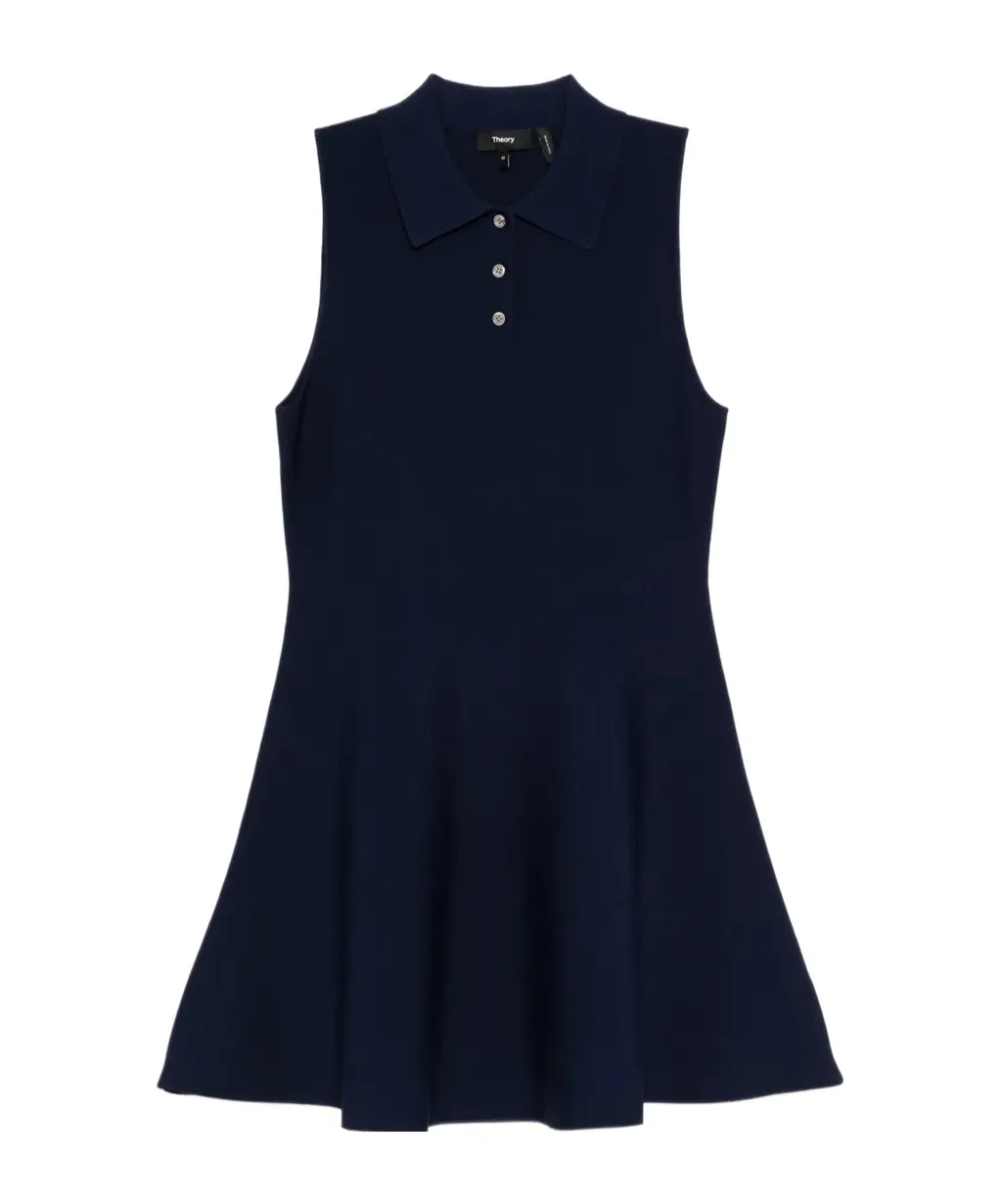 Polo-Collar A-Line Dress
