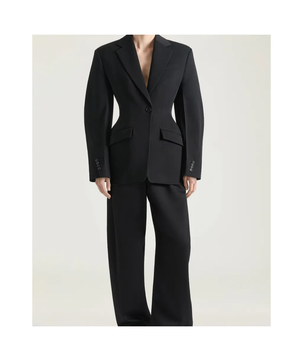 Givenchy	Cocoon Collared Buttoned Jacket
