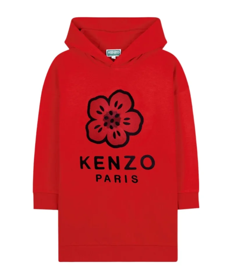 Boke Flower Hooded Dress