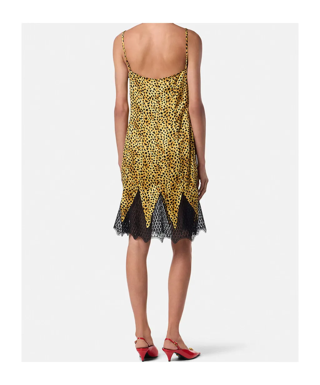 Versace Leopard-Printed Slip Dress