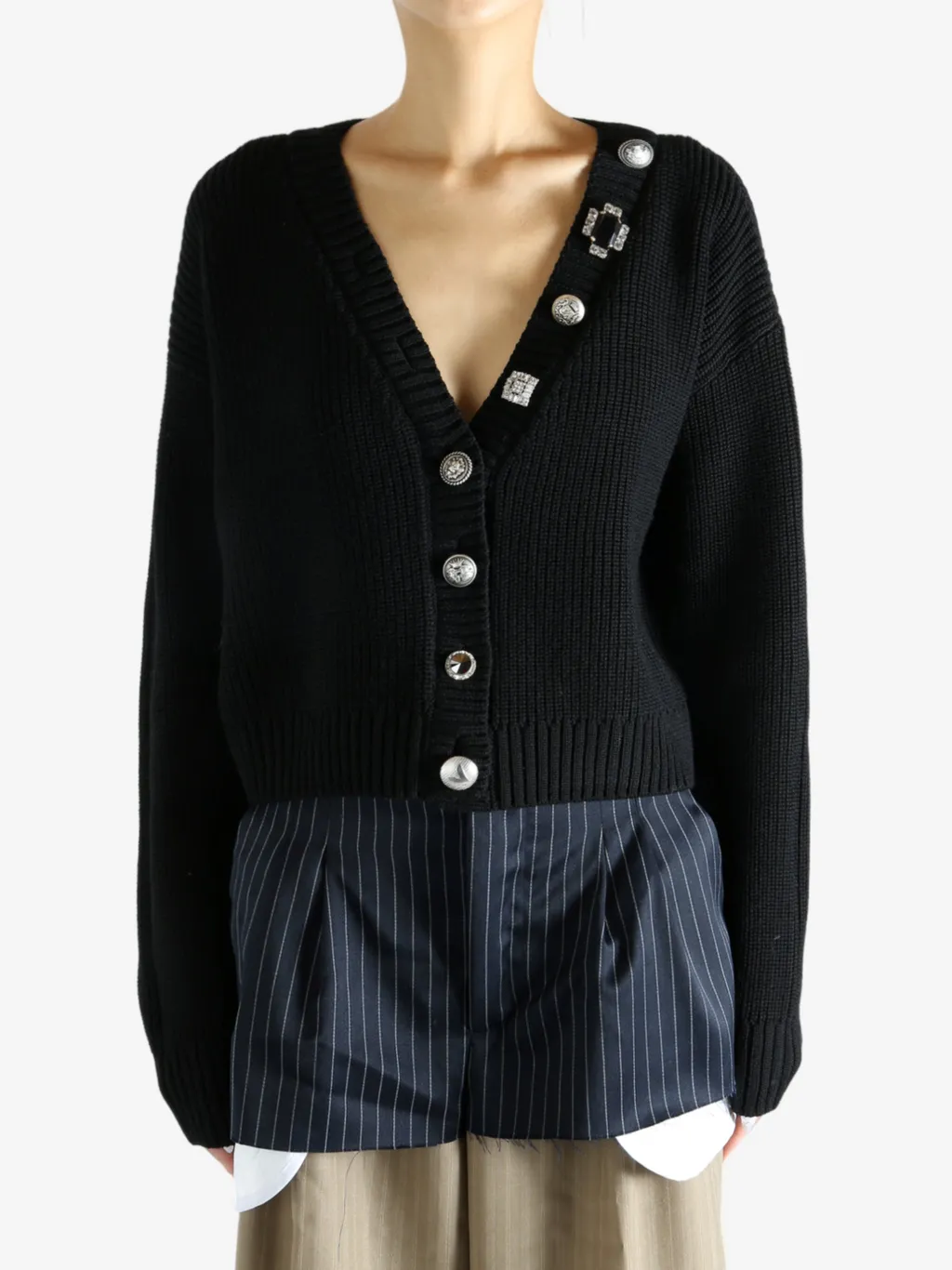 Vetements Mini V-Neck Cardigan