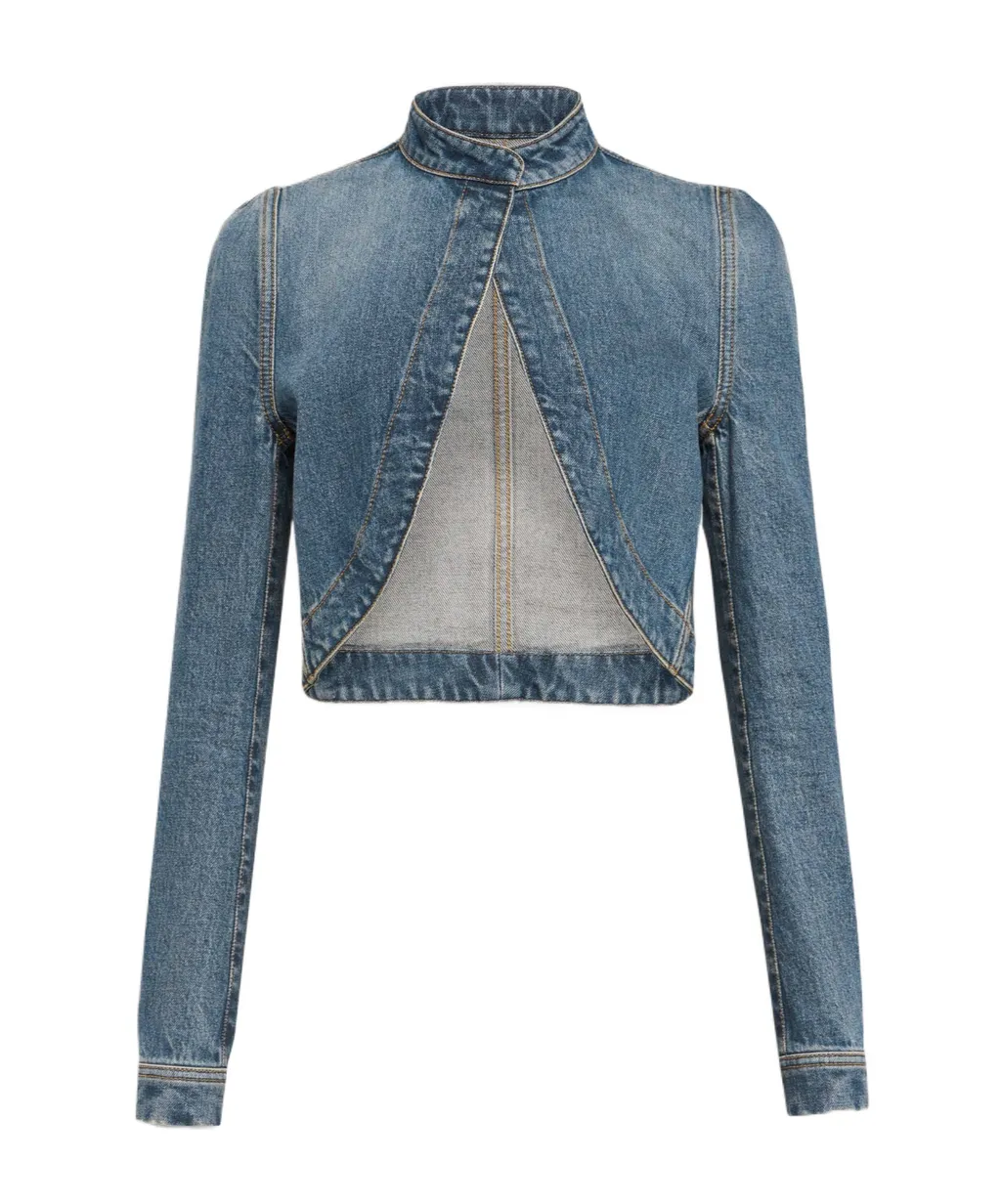 AlaÏA Denim Cropped Jacket