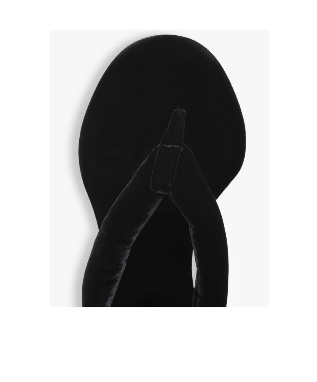 90Mm Velvet Thong-Strap Sandals