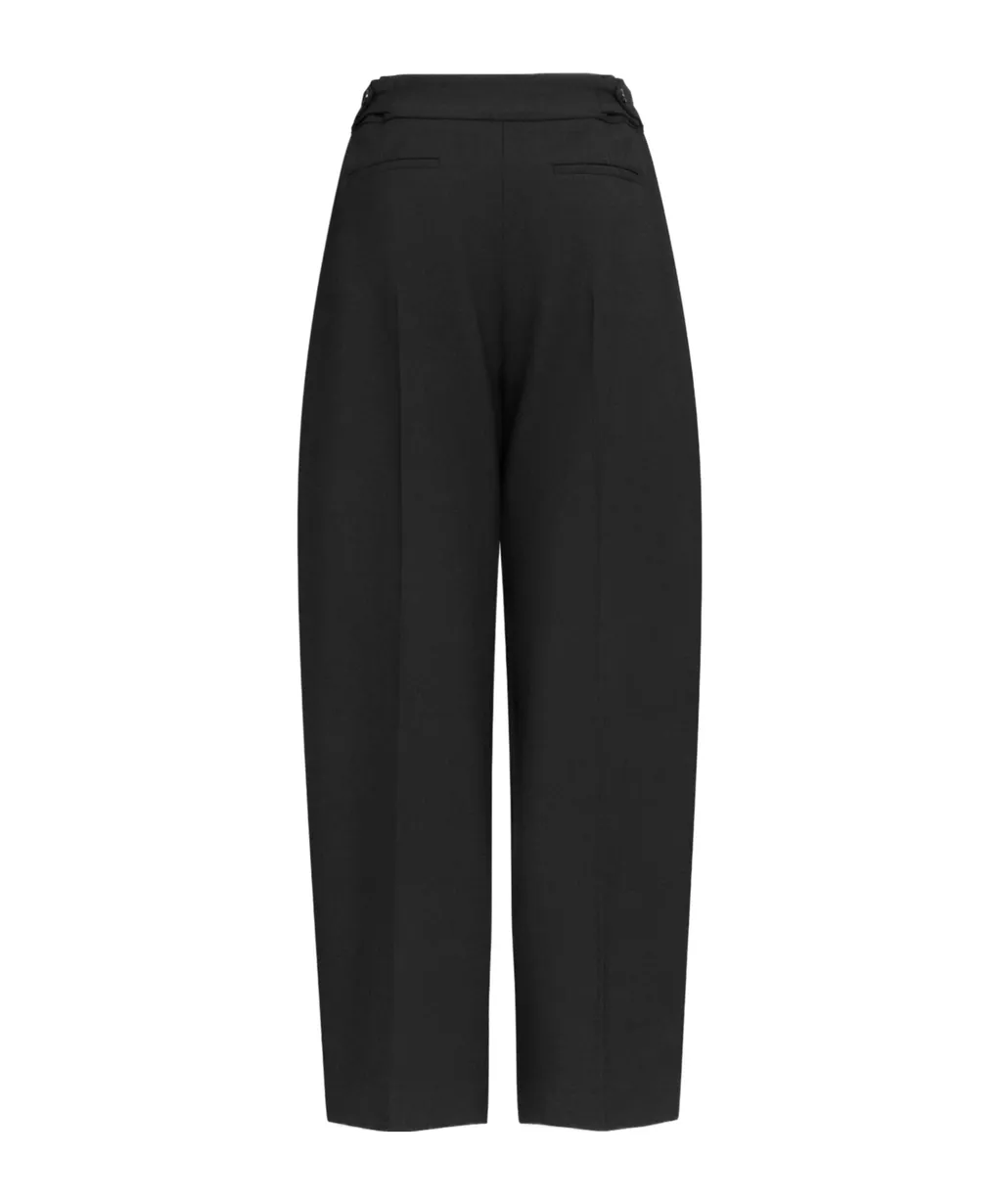 Virgin Wool Blend Straight-Leg Trousers