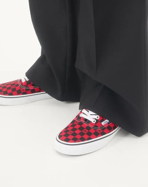 Valentino X Vans Vlogo Checkerboard Lace-Up Sneakers