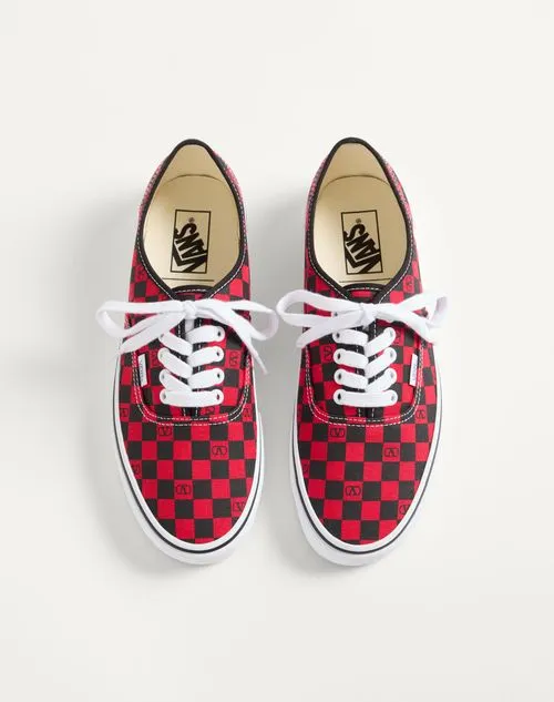 Valentino X Vans Vlogo Checkerboard Lace-Up Sneakers