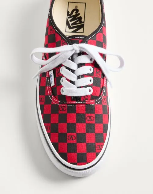 Valentino X Vans Vlogo Checkerboard Lace-Up Sneakers