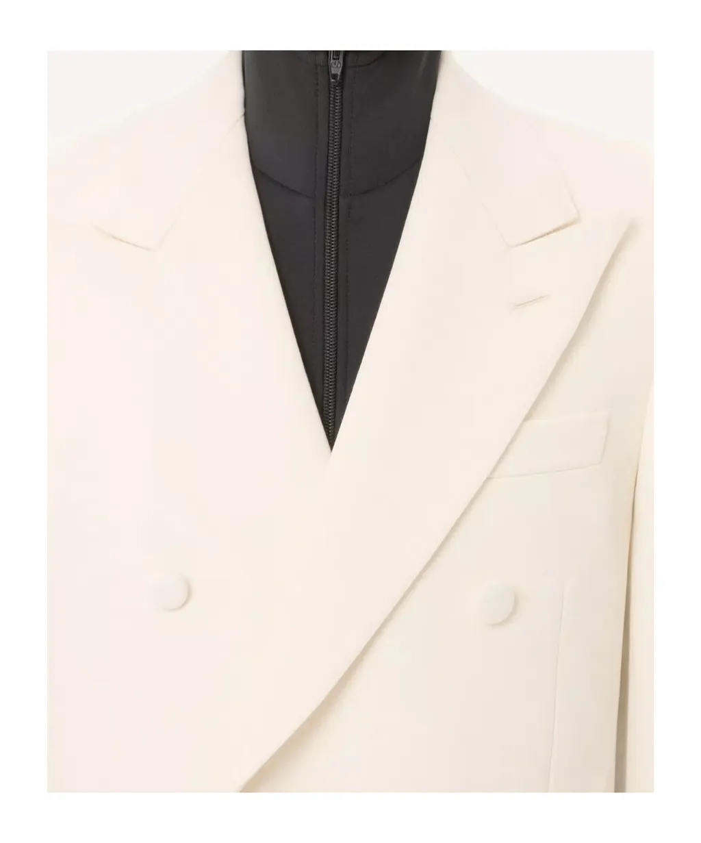 Double-Breasted Peak-Lapel Blazer