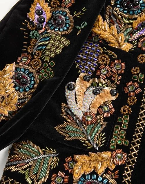 Beaded Velvet Overshirt