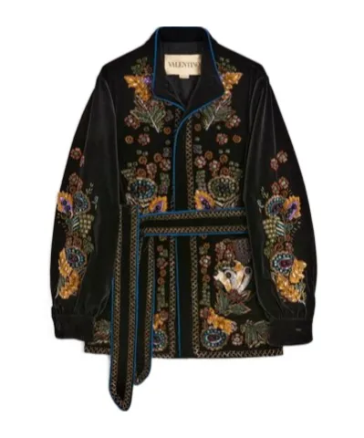 Beaded Velvet Overshirt