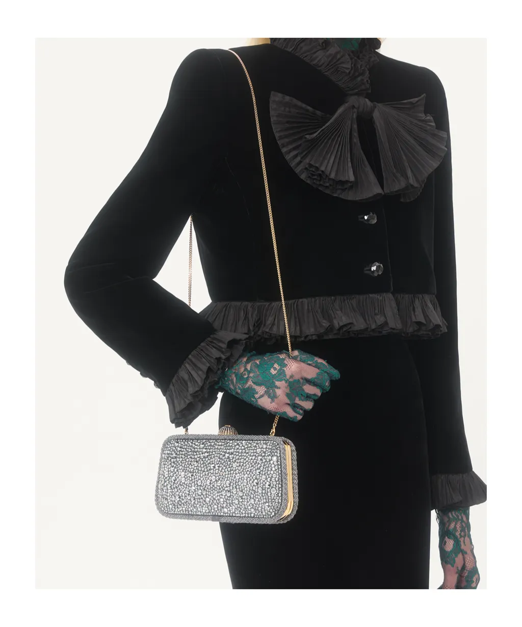 Valentino Garavani Carry Secrets Minaudiere With Rhinestones