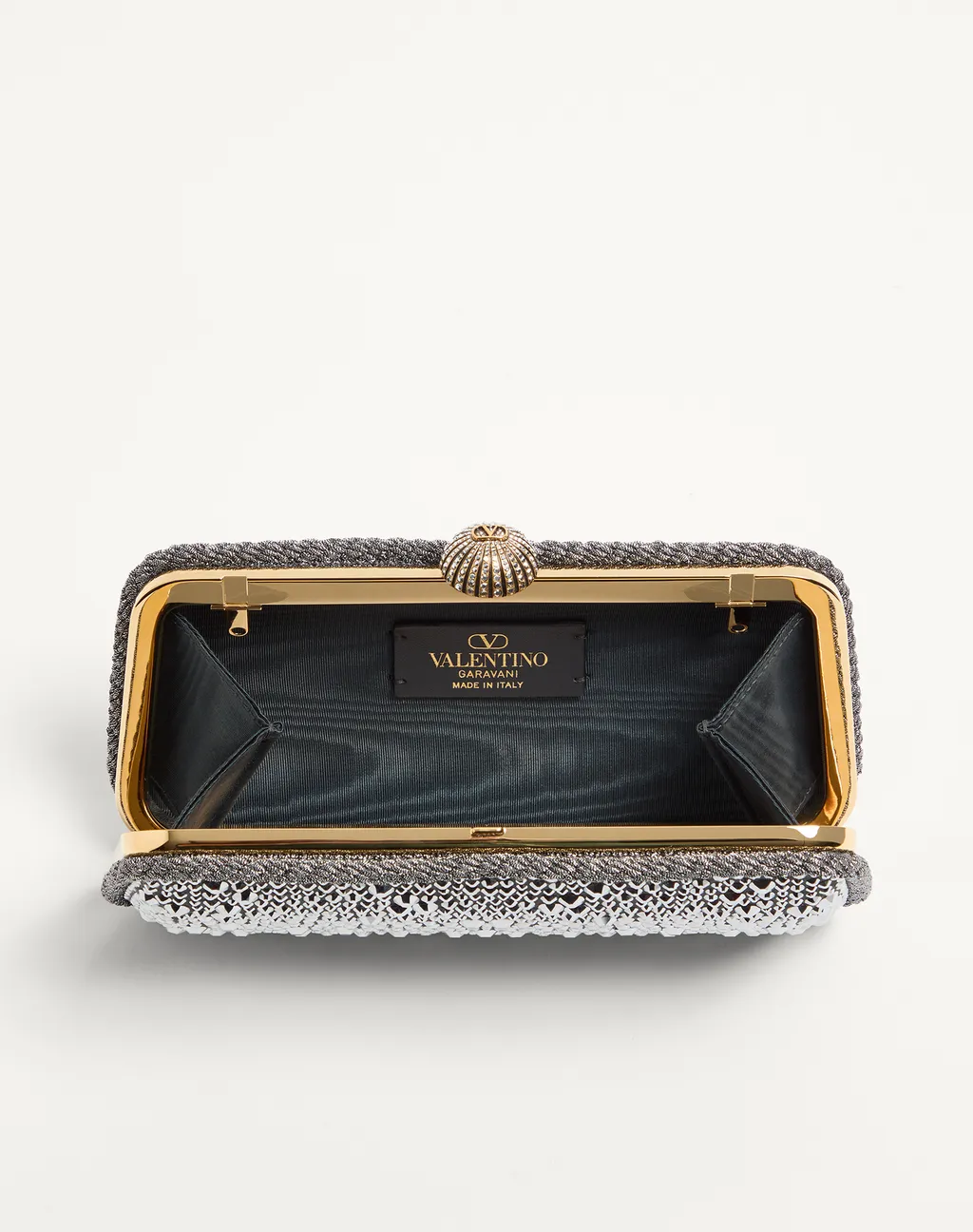 Valentino Garavani Carry Secrets Minaudiere With Rhinestones