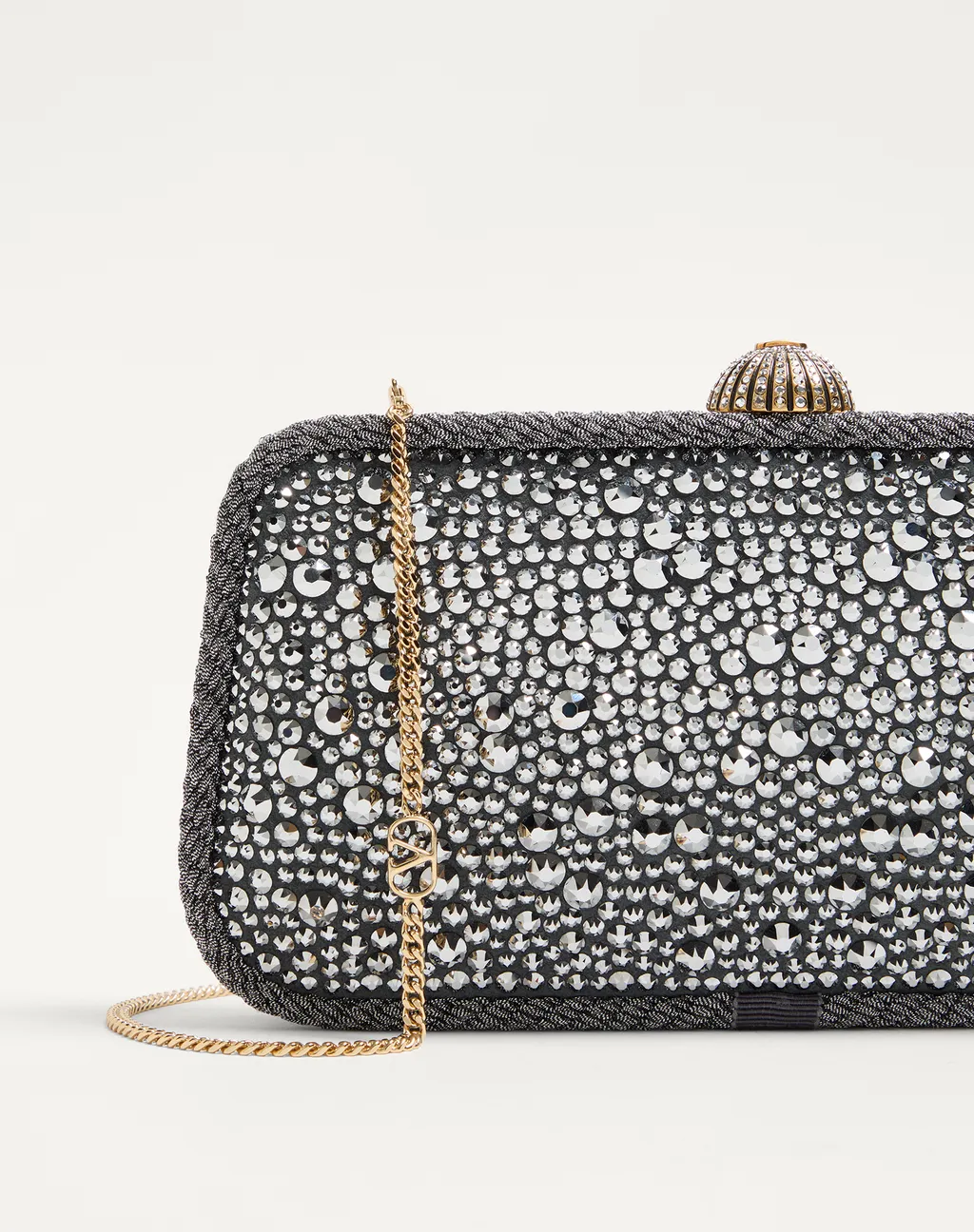Valentino Garavani Carry Secrets Minaudiere With Rhinestones