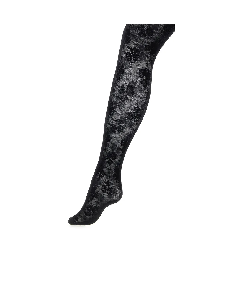 Floral-Lace Tights