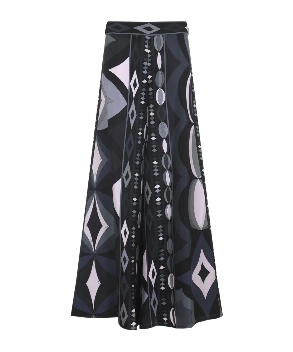 Emilio Pucci Geometric Silk Skirt