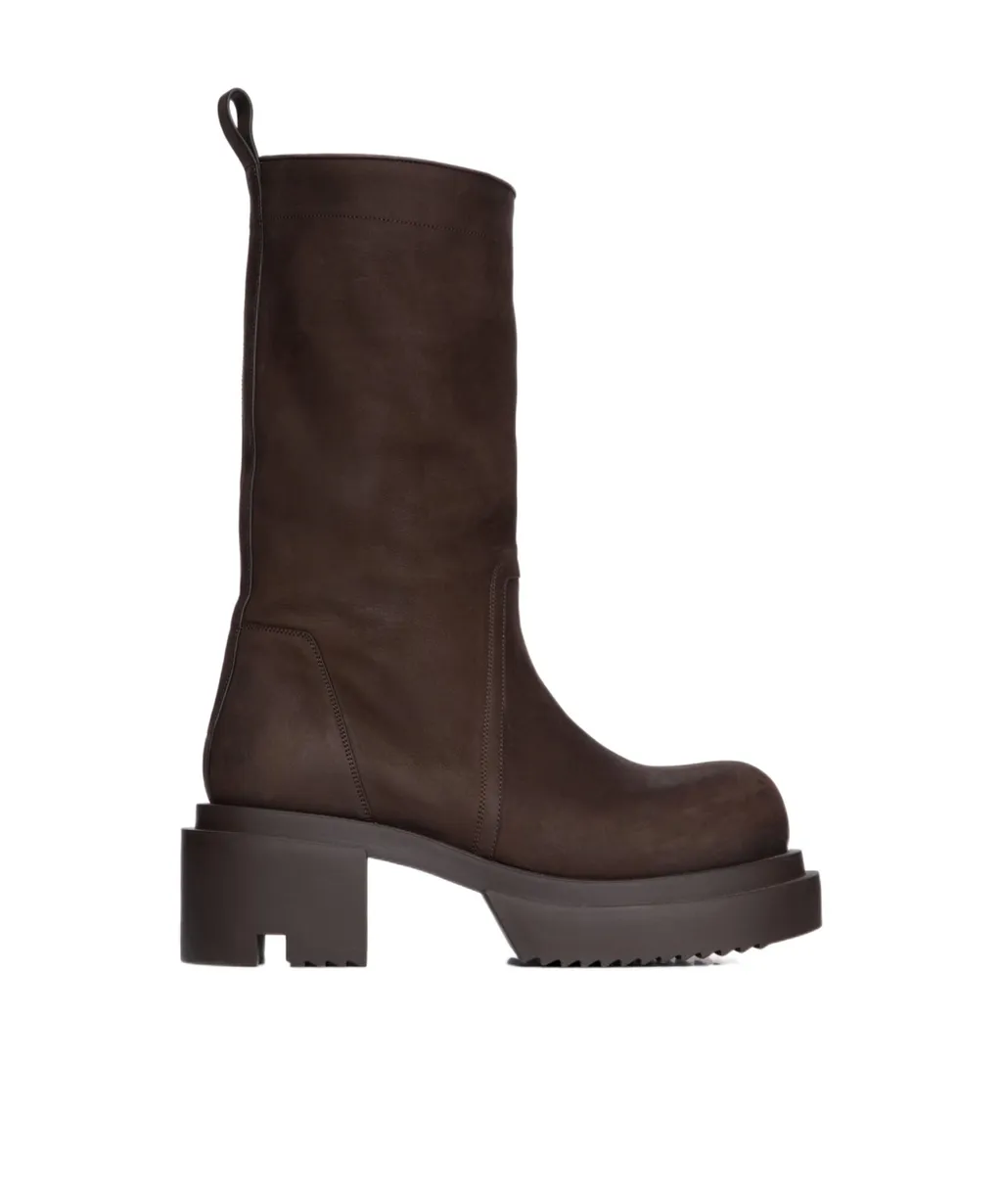 60Mm Platform Leather Boots