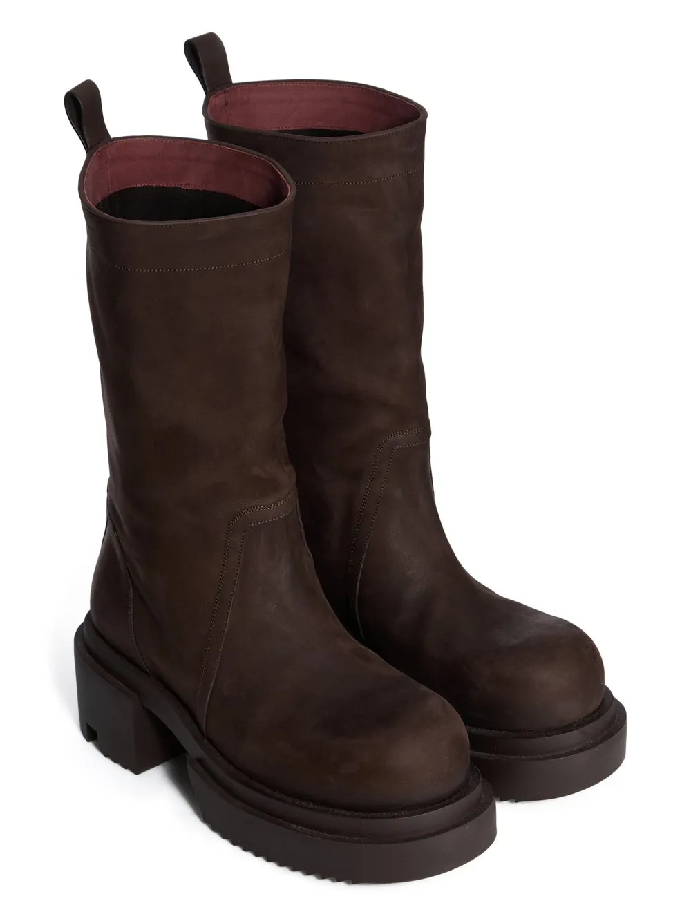 60Mm Platform Leather Boots