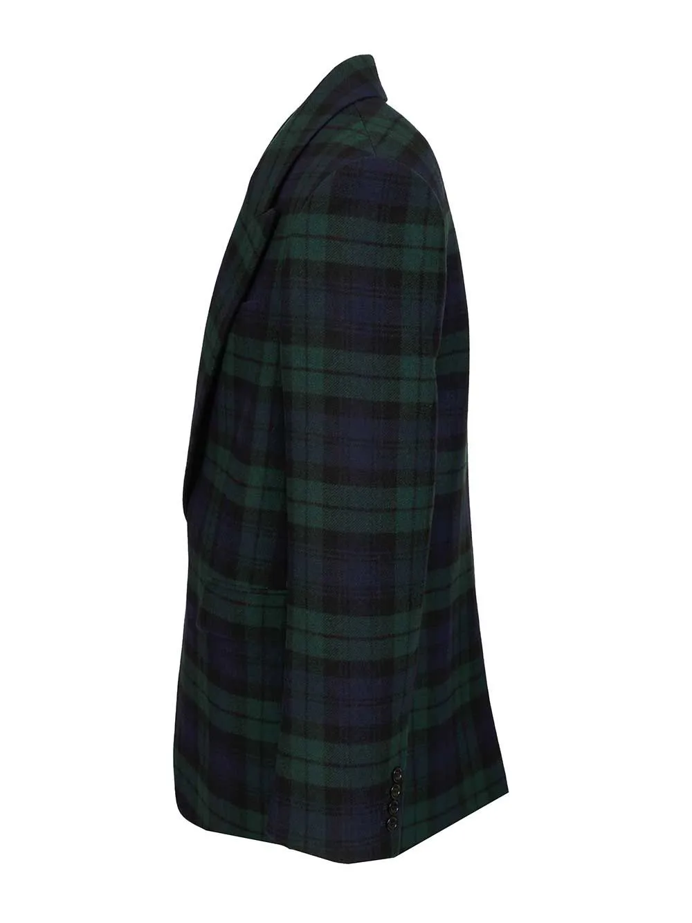 Saint Laurent Tartan Single-Breasted Jacket