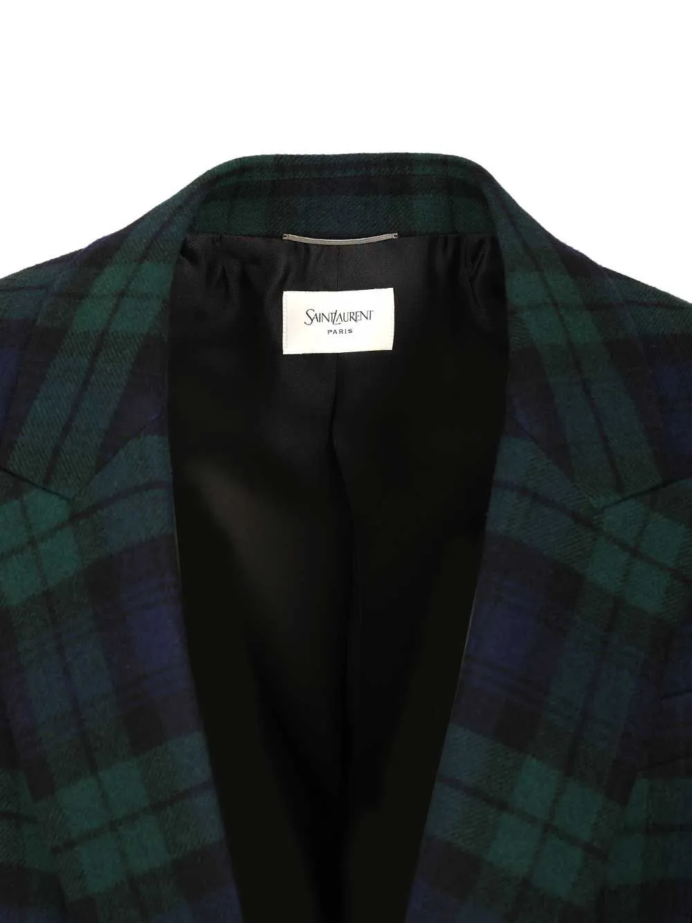 Saint Laurent Tartan Single-Breasted Jacket