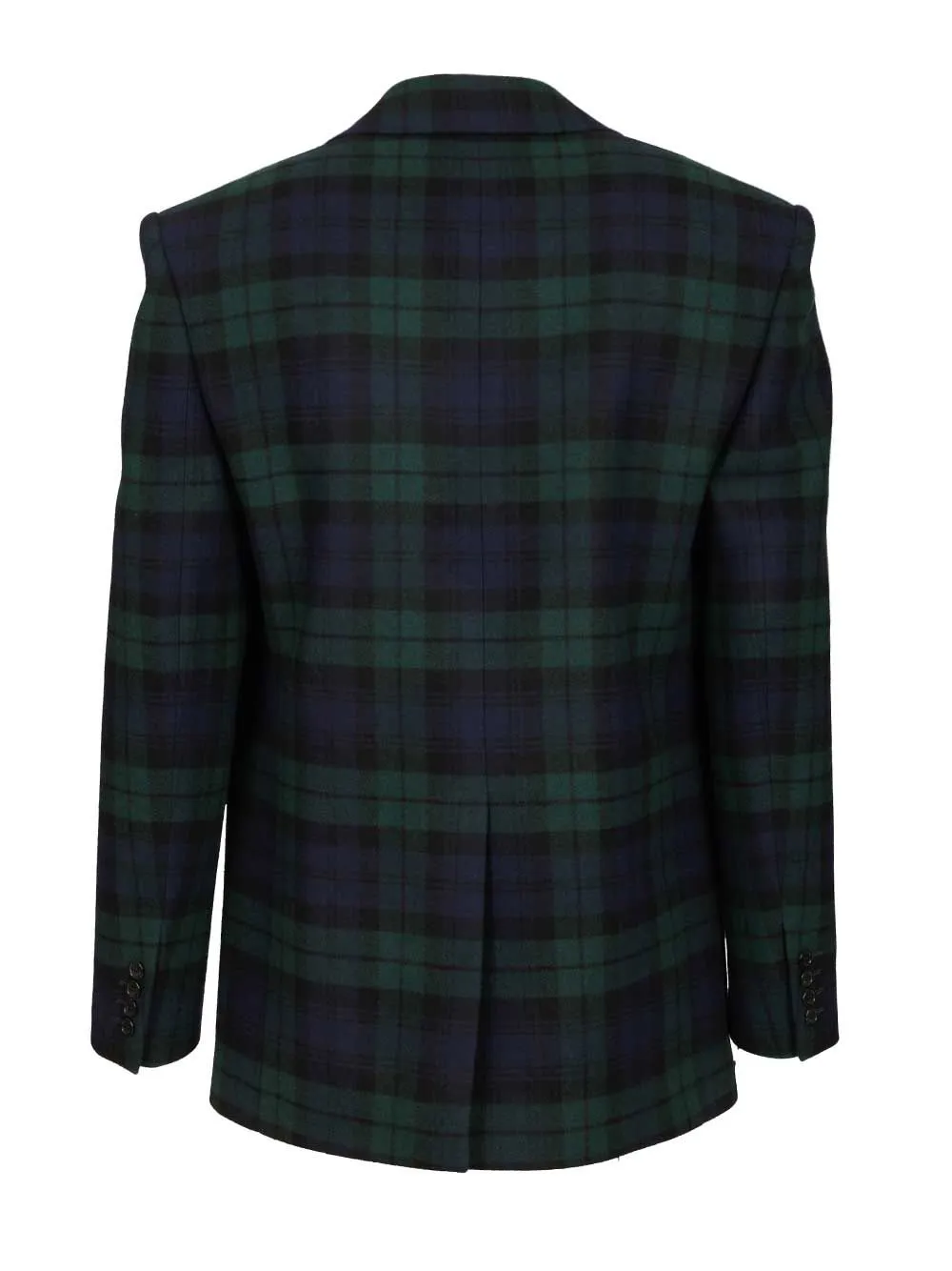 Saint Laurent Tartan Single-Breasted Jacket