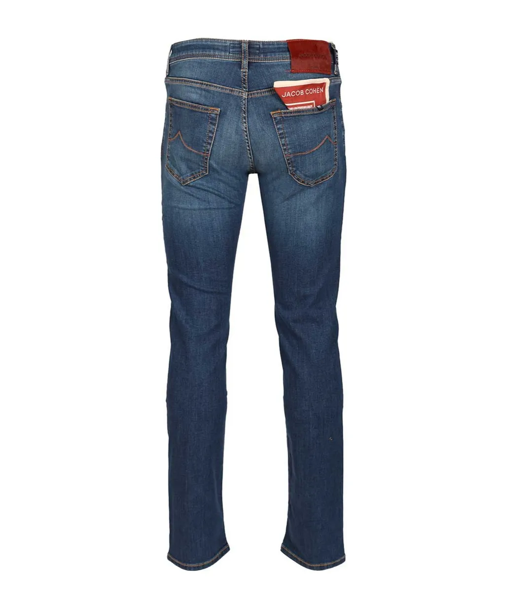Jacob Cohen Logo Patch Slim-Fit Jeans